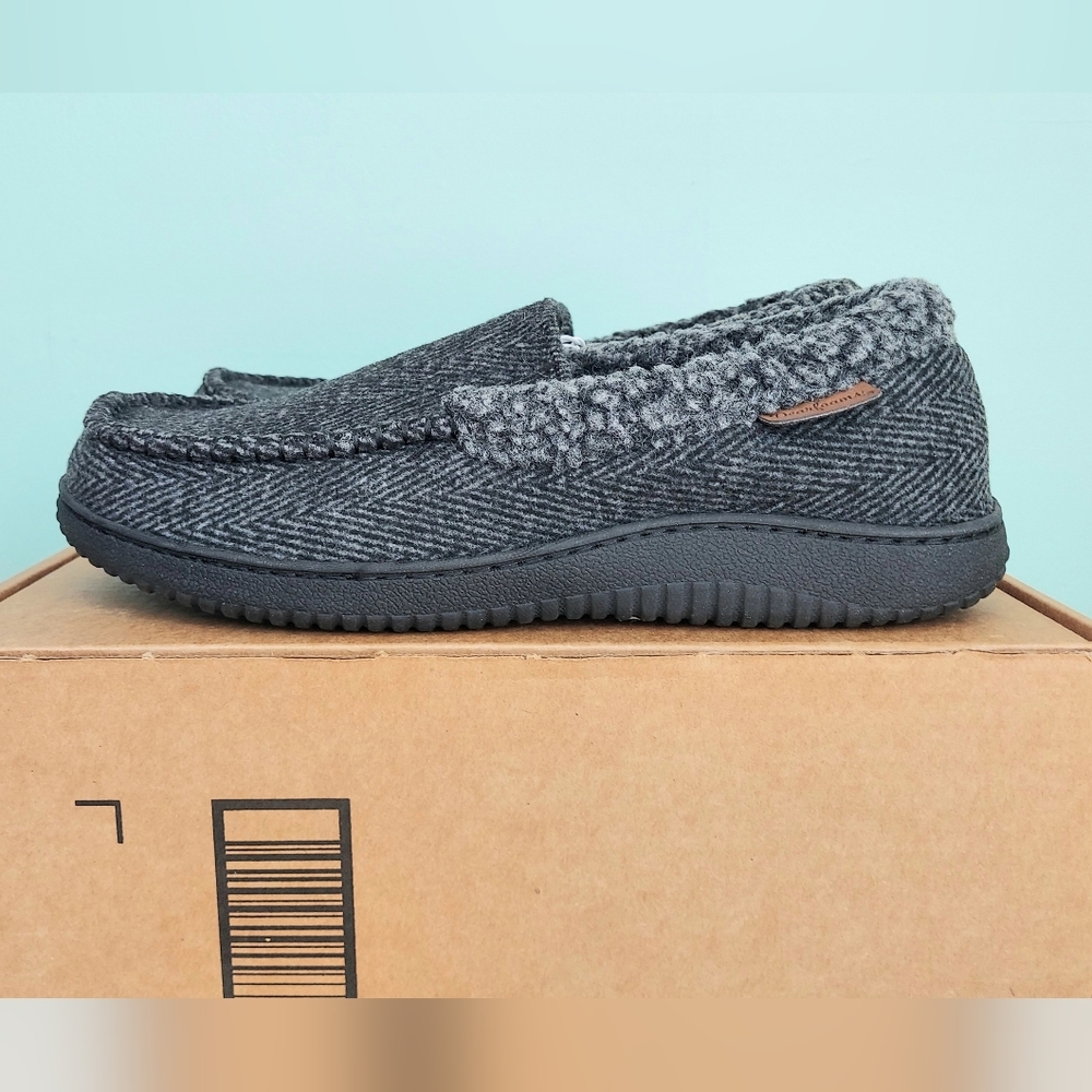 Dearfoams Men's Charcoal Slippers Men's Size 9-10 New With Tags - Picture 11 of 13